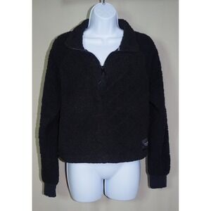 Calvin Klein Performance Women Medium Black Sherpa Fleece Quarter Zip Pullover